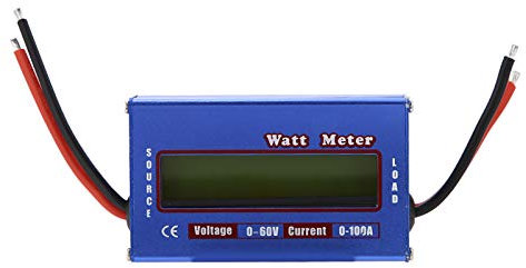 Wattmètre RC 100A 0-60V, Haute Précision Analyseur de Puissance, Wattmètre Analyseur avec Rétroéclairage LCD pour RC, Batterie, Solaire, Énergie Éolienne