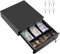 Tera 13 Cash Register Drawer Box with 6 keys 3 Bill 6 Coin Cash Tray 35.6 x 33 x 9 cm for Point of Sale (POS) System Removable Coin Compartment 12V RJ12 Key-Lock Media Slot for Stores Businesses 330R