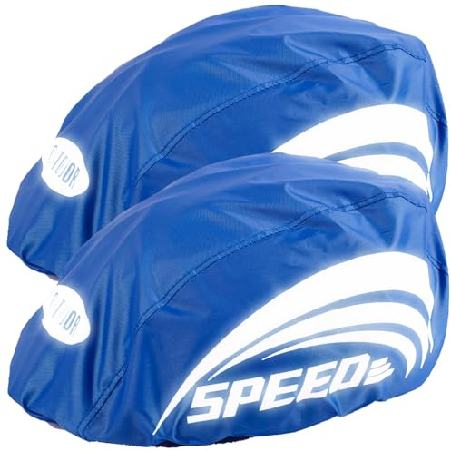 JSHAHA 2er-Pack Fahrradhelm Überzüge Fahrradhelm Regenschutz Blau