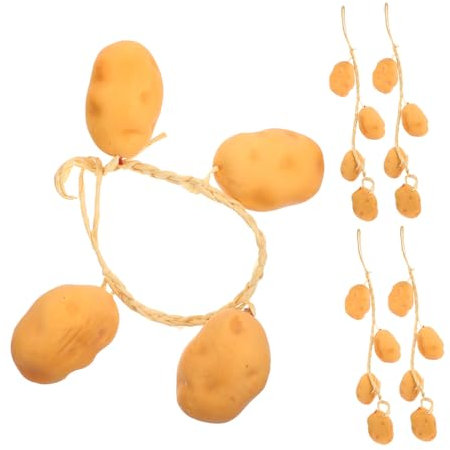 ABOOFAN 5 Cordes Brochettes De Pommes De Terre Simulées Miniatures Modèle De Pomme De Terre Décorations pour La Maison Décor De Récolte Cordon Le Chili Brochettes De Légumes
