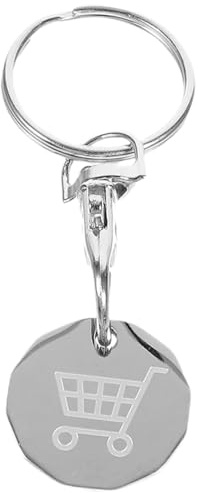 Alipis Jeton De Chariot Cordon De Clé Porte-clés Jeton D'achat Porte-clés du Quartier du Caddie Petits Porte-clés Mousqueton en Or Porte-clés Robuste s Silver Acier Inoxydable