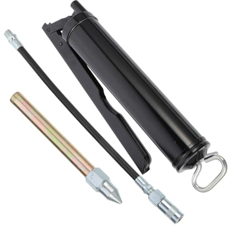 SOLUSTRE 400cc Heavy Duty Grease Oiler Car Lubrication Tool Grease Manual Full Pressure Burst Pressure 12000 Psi