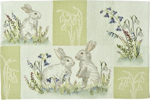 Sander Gobelin Tischset - Bunnies Patch, Ostern 32 x 48cm