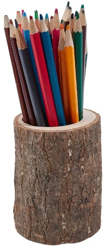 GORGECRAFT Rustikaler Stiftehalter Aus Holz Vintage Antiker Stiftehalter Aus Holz Ständer Make Up Pinsel Aufbewahrung Organizer Schreibtisch Schreibwarenbehälter Für Zuhause Büro Schule Schreibtischzu