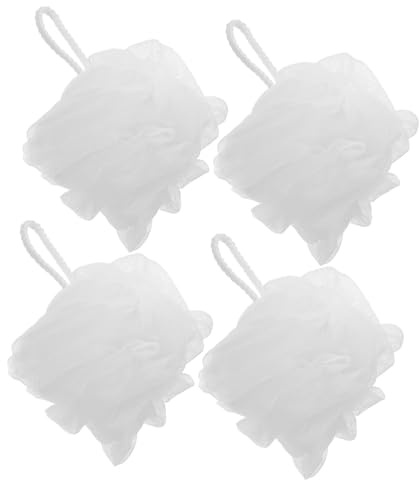 CONGARTENO 4 piezas Esponja de Baño Grande y Esponja de Malla Duradera para Ducha Exfoliante Corporal con Espuma Rápida Adecuada para Hombres y Mujeres Limpieza Diaria