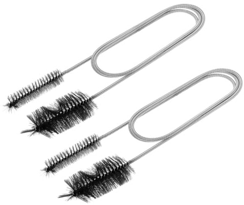 Kinesgsg 2 Piezas Cepillo de Limpieza para Desagüe, 200 CM, Limpiador de Tuberías Largo, Cepillo de Limpieza Flexible Doble Cabeza, para Limpiar el Interior de Tubos con Pequeñas Aberturas