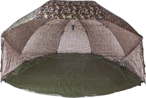 Faith Oval Brolly komplett - 60 Inch- Camouflage - Ovale Visparaplu - Karper Shelter Brolly - Incl Grondzeil