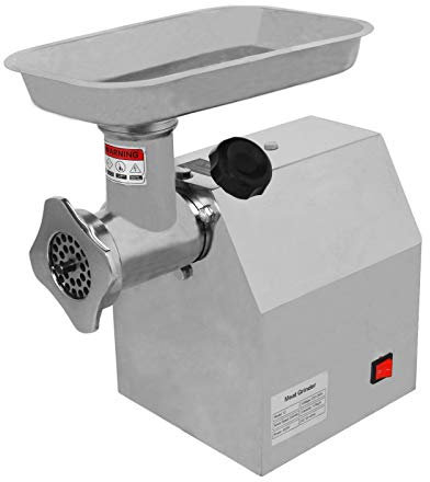 Picadora Carne Electrica de Acero Inoxidable Comercial 850W Máquina Picar Carne Profesional Máquina Hacer Carne con Accesorios Embutidora Salchichas y Empujador Carne GRATIS Garantía Electrica 2 Años