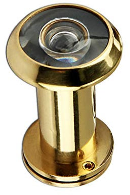 ARCH Sicherheits-Türspion-Projektor Kupfer Zuschauer Guckloch Mit Verdickten Schutzhülle, 180 ° Weitwinkel for Home Hotel Sicherheit (Color : Gold)