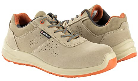 Bellota FTW02BS1P - Flex Dust S1P S1P säkerhetssko för män och kvinnor, andningsbara, lätta och flexibla, Beige, 44 EU