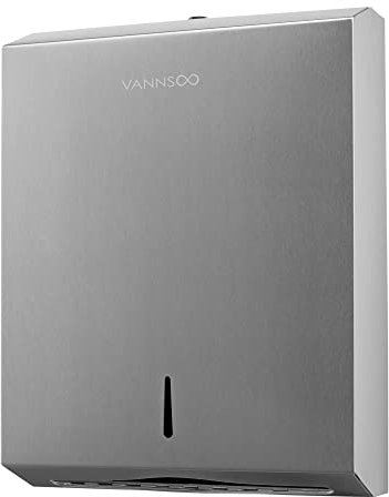 VANNSOO Paper Towel Dispenser, Commercial Stainless Steel, Brushed