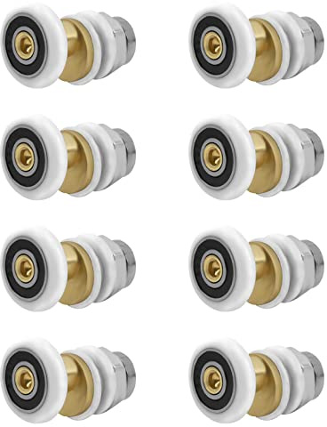 Roues coulissantes pour porte de douche, 8 pièces, pièces de fixation pour portes en verre de salle de bain, 20 mm