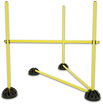 Froadp Agility Set di ostacoli per calcio, regolabile in altezza, per attività sportive, multiuso, velocità di coordinazione, set di ostacoli per il calcio, per la mobilità (giallo)