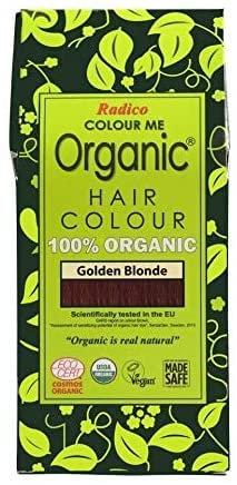 Radico Colour Me Organic Pflanzenhaarfarbe | Bio und Vegan | Zertifizierte Naturkosmetik | 100% Natürlich | Gesunder Glanz | Goldenes Blond | 3 Packungen = 300 g