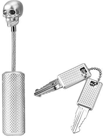 Sicheres Kofferschloss, Schädelschloss, Drahtseil, Zollschloss, Zinklegierungsschlösser mit Schlüsseln für Koffer, Trolley, Koffer, Rucksack (Silber)