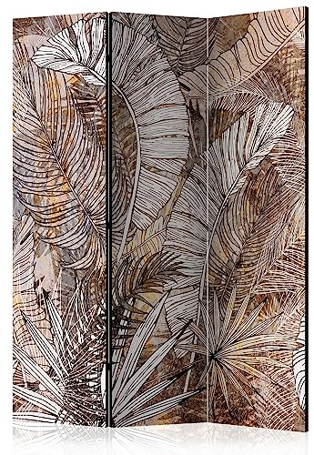 decomonkey Paravent Raumteiler Innen Pflanzen, 135x172 cm, 3-teilig, Laub