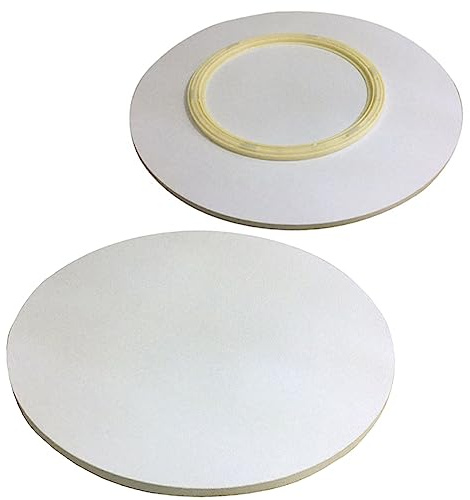 SAGIDAR Pantalla De Cocina Bandeja Giratoria, Plato Giratorio Redondo Ø 50cm-100cm, Bandeja De Servicio Giratoria, 6 Colores Disponibles, Placa Giratoria De Madera, Base De ABS, Suave Y Silencioso