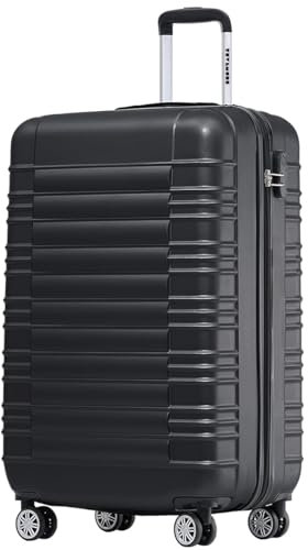 TRVLMORE Koffer & Trolleys - Handgepäck Koffer - Reisekoffer Mit Rollen - Handgepäck Trolley 55x40x20, Hartschalenkoffer Klein, Koffer Handgepäck 55x40x20 Leicht, Trolley Handgepäck, Suitcase, Schwarz