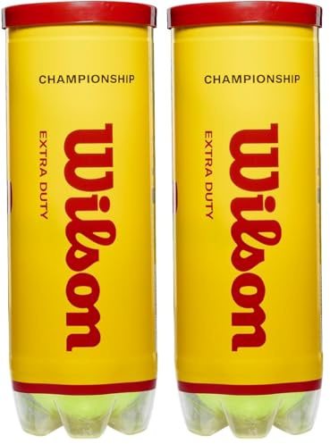 Balles de Tennis Wilson, Champ Extra Duty, Boîte de 3, pour Tous Les Revêtements, Jaune, WRT100101