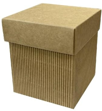 Serie Onda marrone scatola scatole varie misure per oggetti bomboniere bottiglie prodotti enogastronomici made in italy (10 scatole 8x8x9 fondo e coperchio)