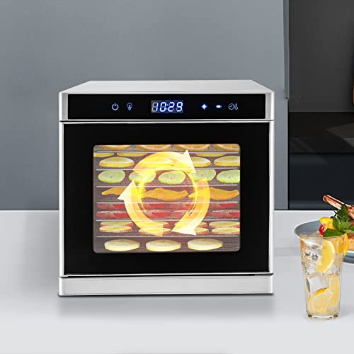 8 Etagen DöRrautomat Obsttrockner DöRrgeräT DöRrapparat GemüSe Fleisch Timer Trocknungsmaschine FüR Lebensmittel Aus für Lebensmittel mit Tabletts FüR Trocknen von Gemüse Obst usw 35-75℃ 700W