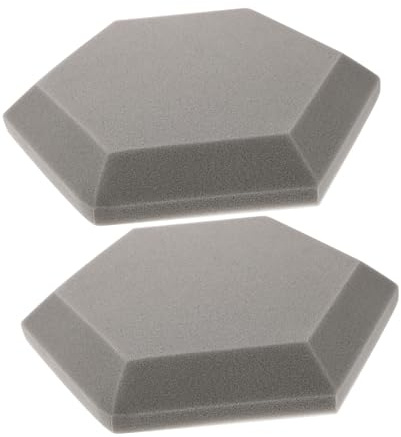 Sechseckige Schallschutzmatte 2 Stück für Innenräume Polymer Schaum | Flammhemmend, Einfache Montage, Schallabsorbierend, Wandpaneele in Kreativer Form, Präzise Optik