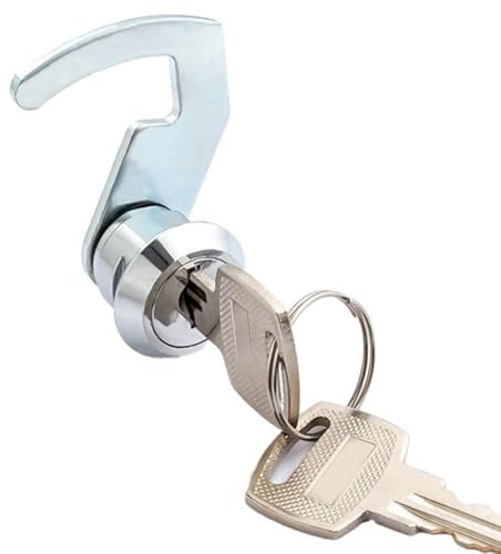 Serratura per cassetto registratore di cassa, serratura a camma, con clip rapida e 2 chiavi, per cassette di cassa, armadietti da palestra, armadi in metallo, scatole da volo e altro ancora (A)