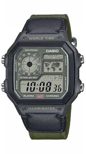 Casio Men's Digital Quartz Watch with Nylon Strap AE-1200WHUB-3AVEF