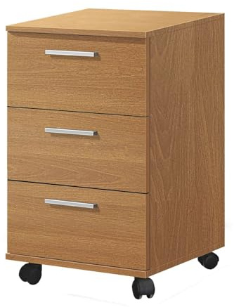Miroytengo Buc Kommode mit 3 Schubladen, Kirschbaum, 42 x 68 x 35 cm
