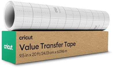 Cricut Value Cinta de Transferencia - Rollo 6.1 metros - Papel de Transferencia Tack Medio para Decoración de Tazas, Ventanas y Pegatinas