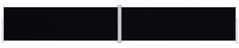 Eleganz Toldo lateral extensible negro 200 x 1200 cm – 100% poliéster con revestimiento de poliuretano, acero y aluminio – Protección solar perfecta para terraza y jardín