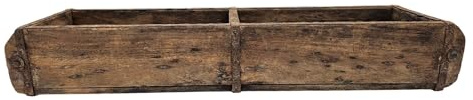 Meinposten Holzkiste Ziegelform, 60 cm, Recyceltes Holz, Braun, Doppelkasten, Rustikaler Landhausstil