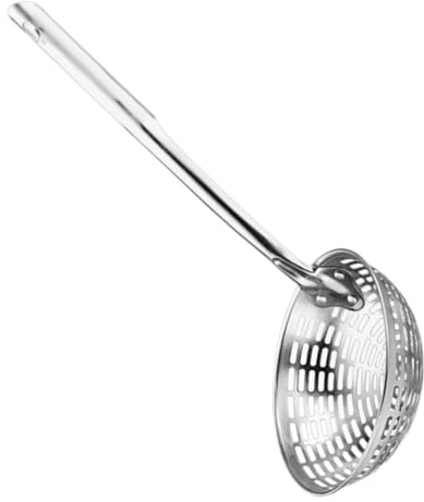 VICASKY Cucchiaio Scolapasta in Acciaio Inossidabile Con Manico Isolante Colino Da Cucina Rete Lungo Manico Per Pasta Verdure e Frutta Capiente e Antiscottatura Utensile Essenziale