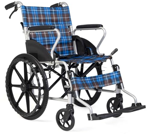 Care Parents Rollstuhl, selbstfahrend, leicht und faltbar, 9,7 kg,Aluminium,Sitzbreite:42cm,pannensichere Reifen,Rückenlehne,für Senioren und Behinderte, bis 100 kg(CP-L33)