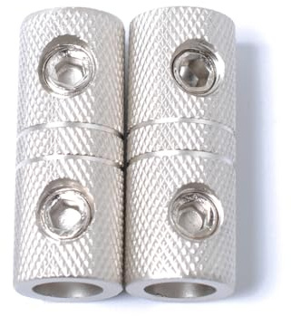 DOITOOL 2pcs Gauge Brass Audio Wire Couplers Butt Splice Connector for Speaker Wire Connections
