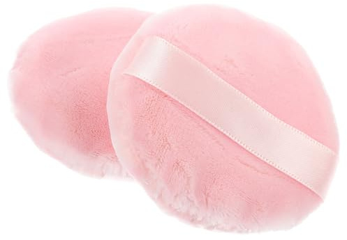 SHOWERORO 2 piezas Polvo Sellador Maquillaje Esponjas Suaves para Mujeres Esponja Cosmética de Algodón Lavable Aplicador de Polvo Facial Reutilizable y Duradero Herramienta para Maquillaje