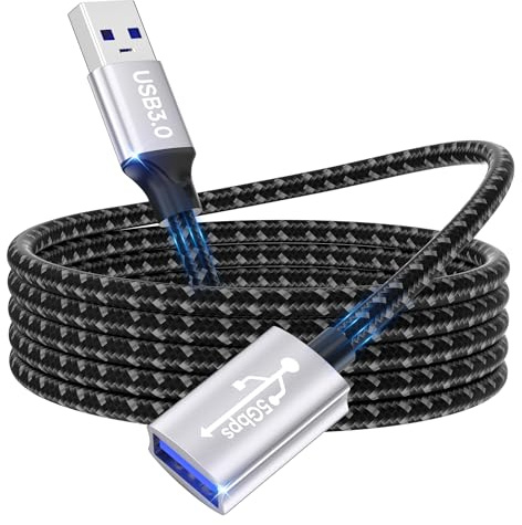 Câble d'extension USB 3.0 0.5M,5Gbps Câble d'extension USB A vers A Câble d'extension USB pour clé USB,lecteur carte,clavier,scanner,imprimante,souris,appareil photo,casque,hub USB,imprimante,webcam
