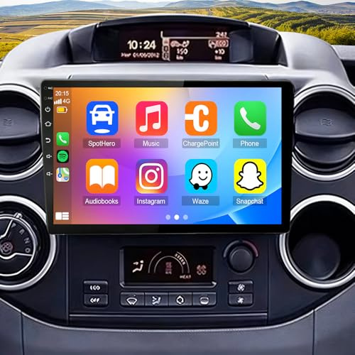 4+64G 2 Din Android 13 Car Stereo for Citroën Berlingo 2 2008-2019, 10.1 inch Touchscreen Display Radio Multimedia Player Head Unit with Carplay Android Auto GPS Navi DAB+ FM SWC DVR Split Screen