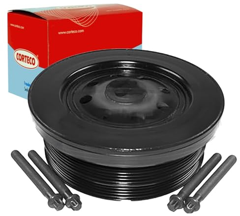 Corteco 80004866 Riemenscheibe Damper, Schwarz