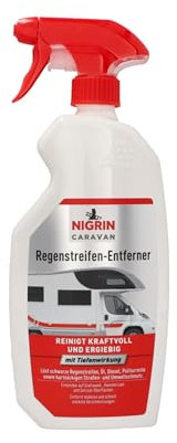 NIGRIN CARAVAN Regenstreifen-Entferner, für Lack- und Kunststoffoberflächen sowie Böden, löst Regenstreifen, Öl, Diesel, Politurreste, Straßen- und Umweltschmutz, 750 ml