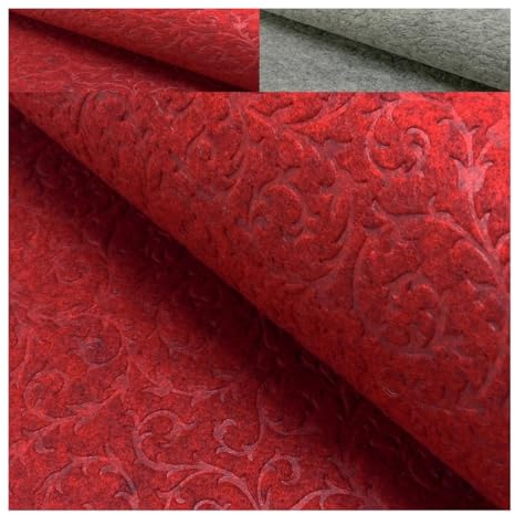 Fabrics-City dunkelrot premium 3mm melierter Wollfilz für Bastelprojekte, Dekoration, Mode, Geschenkideen; ideal DIY, Handwerk, Kreative, Hobby Stoff, 4966