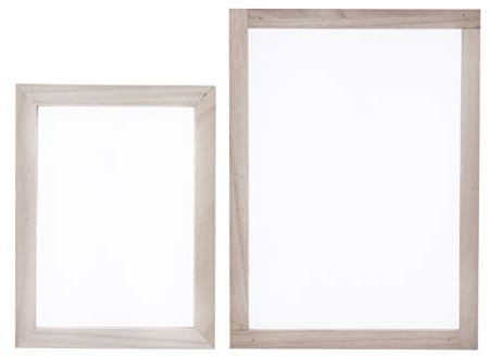 2pcs Papierherstellung Rahmen Alte Papierherstellung Werkzeug Papierbastelform Holz Siebdruckrahmen DIY Kunst Papier Handwerk für Kinder Teenager Lehren