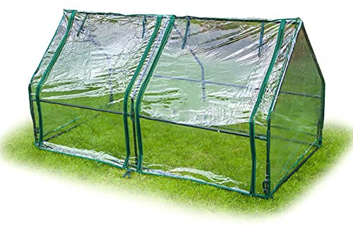 Voiakiu Estructura Invernadero para Túnel Láminas – Invernadero Lámina Impermeable para Exteriores – Aislante con Puertas Enrollables para Cultivo Plantas al Aire Libre