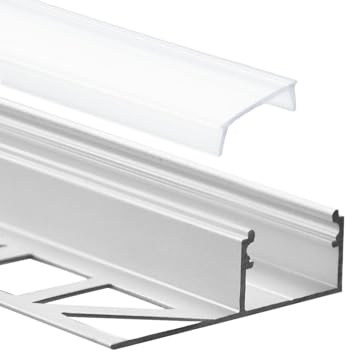 tktrading24 T77 LED Alu Premium Fliesenprofil 10mm silber - 3m opal