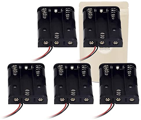10X Armature Support Boite boitier pour 3 Pile Batterie AA LR06 avec Fils Noir Rouge coupleur