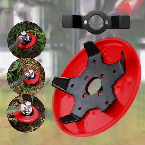 Disco Decespugliatore, Lama Decespugliatore con 2 Tipi di Lame da Taglio, Universale Lama per Decespugliatore, Accessori Decespugliatore per Rasoi per Risaie, Terreni Asciutti