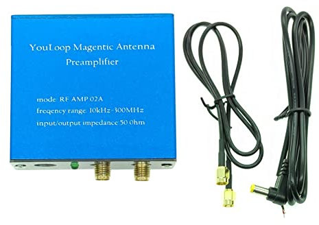 Gullermo Magnetischer AntennenverstäRker Tragbarer SchleifenantennenverstäRker 10 kHz 300 MHz Verlustarmes Breitband für KW und VHF