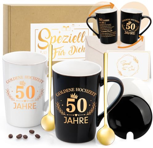 Costrade Hochzeitsgeschenk aus Holz für Ihn Hochzeitstag Geschenk für Frauen Männer Paare Hochzeitsgeschenk Hochzeitstag Mann Frau (50 Jahre Goldene Hochzeit)
