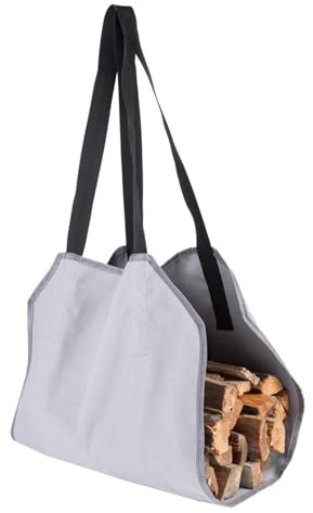 WYFDMNN Foldable Fireplace Bag，Log Carrier, Water Resistant Durable Canvas Log Tote Holders for Fireplace, Firewood Log Carrying Storage with Handle for Indoor Outdoor Camping,C