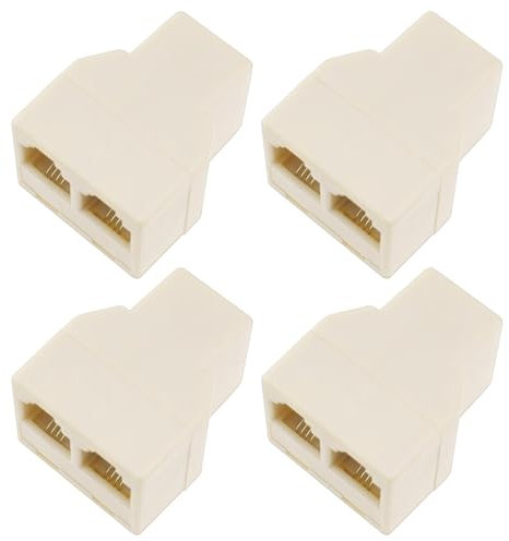 VGOL 4 Pz RJ11 Splitter 6P4C Jack Telefonico Maschio A Femmina Convertitore Adattatore Linea Telefonica Bidirezionale 1 Maschio A 2 Femmina Convertitore Adattatore Linea Telefonica
